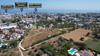 Kıbrıs Girne Alsancak Bölgesinde Önü Kesilmeyen Dağ ve Deniz Manzaralı  Satılık 4600 m2 Arazi