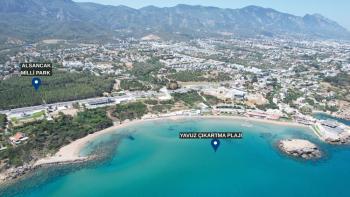 Kıbrıs Girne Alsancak Bölgesinde Önü Kesilmeyen Dağ ve Deniz Manzaralı  Satılık 4600 m2 Arazi