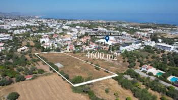 Kıbrıs Girne Alsancak Bölgesinde Önü Kesilmeyen Dağ ve Deniz Manzaralı  Satılık 4600 m2 Arazi