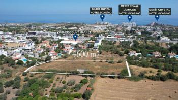 Kıbrıs Girne Alsancak Bölgesinde Önü Kesilmeyen Dağ ve Deniz Manzaralı  Satılık 4600 m2 Arazi