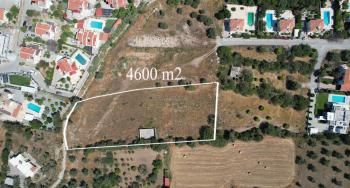 Kıbrıs Girne Alsancak Bölgesinde Önü Kesilmeyen Dağ ve Deniz Manzaralı  Satılık 4600 m2 Arazi