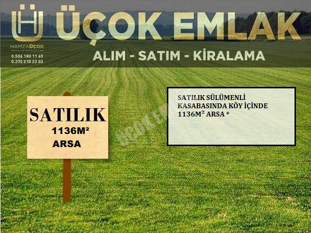 AFYON ÜÇOK EMLAKTAN SÜLÜMENLİ KASABASINDA SATILIK ARSA