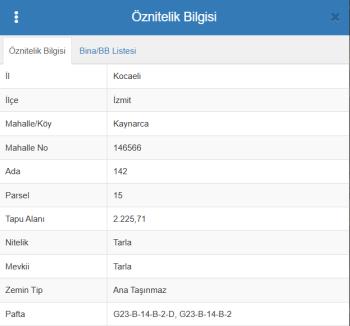 İZMİT/ KAYNARCA MAHALLESİ SATILIK 2.225 M2 ARSA