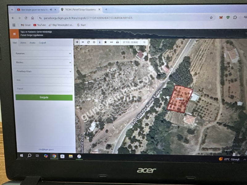 SATILIK PINAR BAŞINDA DEREYE SIFIR BAHÇE