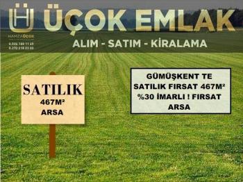 AFYON ÜÇOK EMLAKTAN GÜMÜŞKENTTE SATILIK 467M² İMARLI ARSA