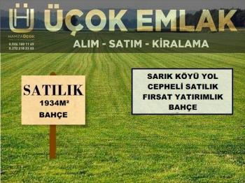 AFYON ÜÇOK EMLAKTAN SARIK KÖYÜ YOL CEPHELİ SATILIK BAHÇE