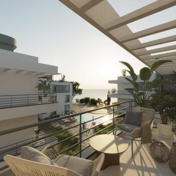 Kıbrıs Girne Lapta Bölgesinde Türk Tapulu Havuzlu Site İçerisinde Satılık 2+1 Daire