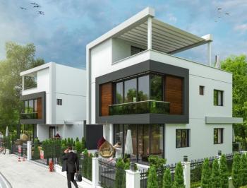 Girne Dikmen Bölgesinde SATILIK 3+1 SIFIR İKİZ VİLLALAR