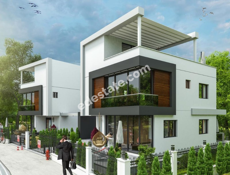 Girne Dikmen Bölgesinde SATILIK 3+1 SIFIR İKİZ VİLLALAR