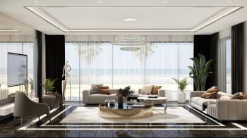 Kıbrıs Girne Çatalköy Bölgesinde Denize Sıfır 380 m2 Arsa İçerisinde 4+1  Lüks Türk Tapulu Villa