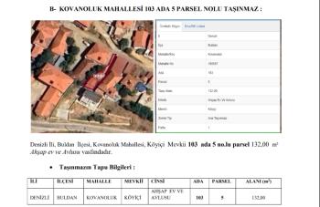 DENİZLİ BULDAN MÜSTAKİL EV TAPU SAHİBİ PERTA EMLAK ÜMİT TAHMAZ