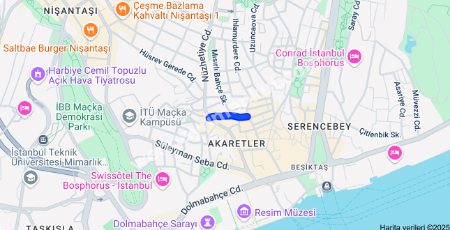 Beşiktaş merkezde,Arakat 2+1 Şirin daire