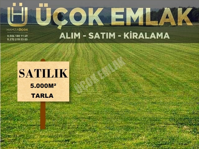 AFYON ÜÇOK EMLAKTAN ÇIKRIK KASABASI SATILIK 5000M² TARLA