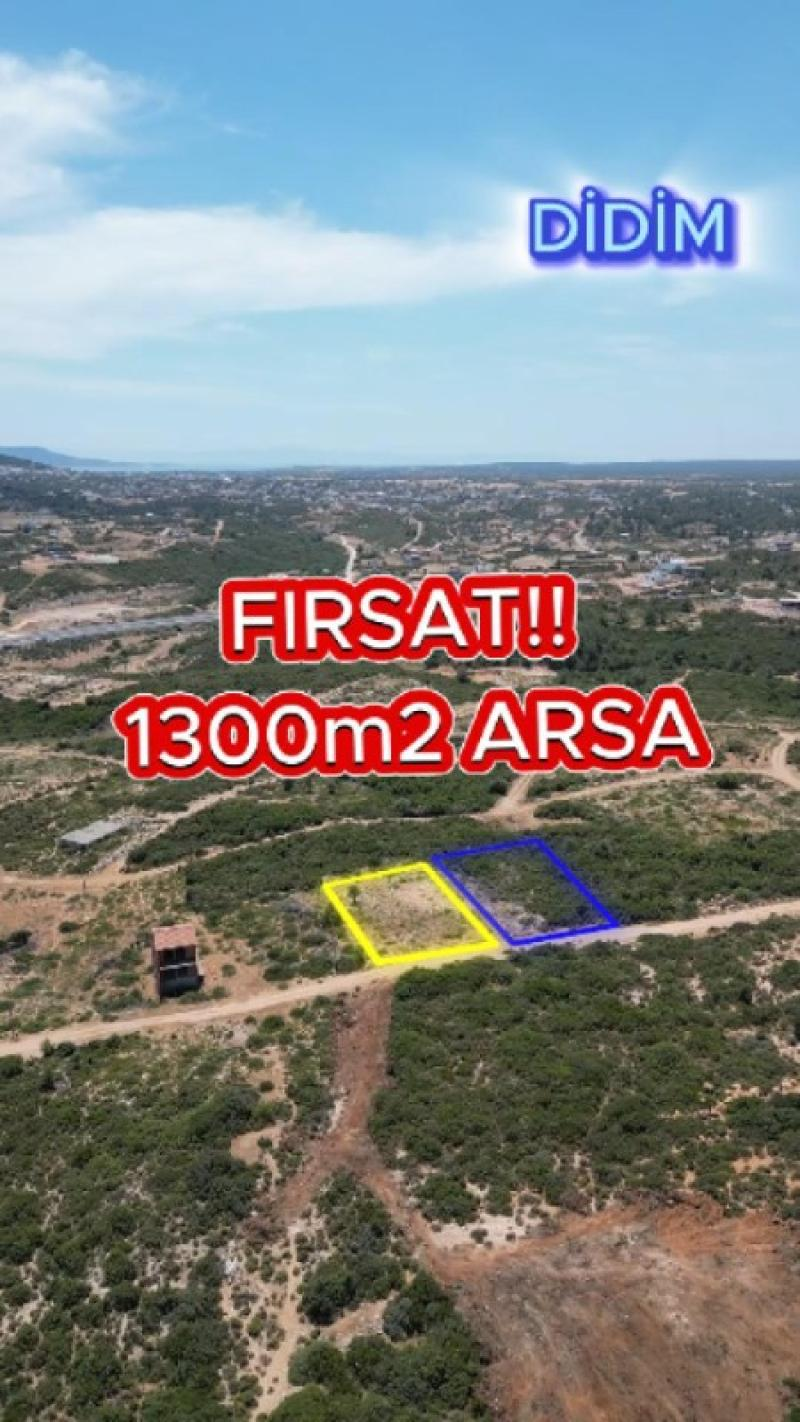 DİDİM de SATILIK 1300m2 FIRSAT ARSA