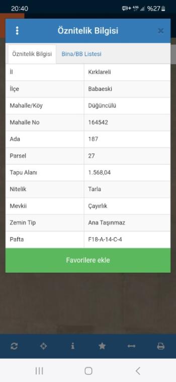MÜSTAKİL TEK TAPU TARLA 