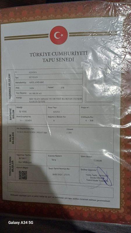 Adana seyhan da bulunan dükyan hhisselerimi takas etmek istiyorum