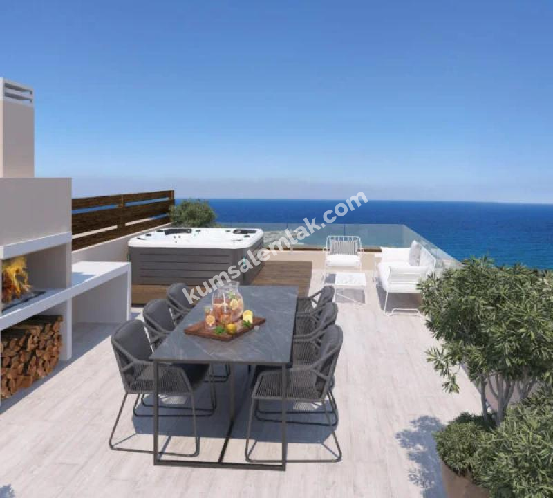 GİRNE ESENTEPE BÖLGESİNDE ANAYOL ÜSTÜNDE LÜKS SİTE İÇERİSİNDE 2+1 LÜKS PENTHOUSELAR