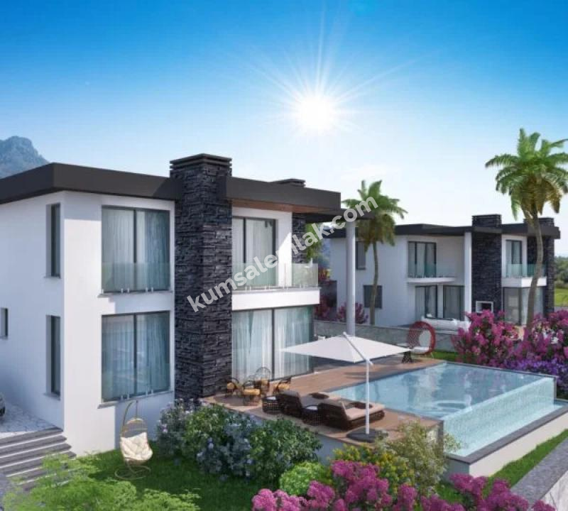 GİRNE KARAOĞLAN BÖLGESİNDE ANAYOL ÜSTÜ ULTRA LÜKS 4+1 VİLLA 