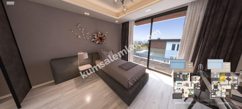GİRNE KARAOĞLAN BÖLGESİNDE ANAYOL ÜSTÜ ULTRA LÜKS 4+1 VİLLA 