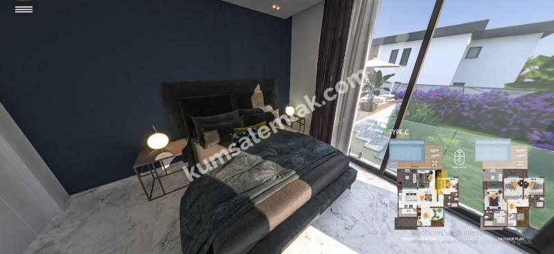 GİRNE KARAOĞLAN BÖLGESİNDE ANAYOL ÜSTÜ ULTRA LÜKS 4+1 VİLLA 