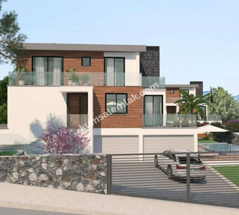 GİRNE ÇATALKÖY BÖLGESİNDE ANAYOL ÜSTÜ ULTRA LÜKS 4+1 TRİPLEX VİLLA 