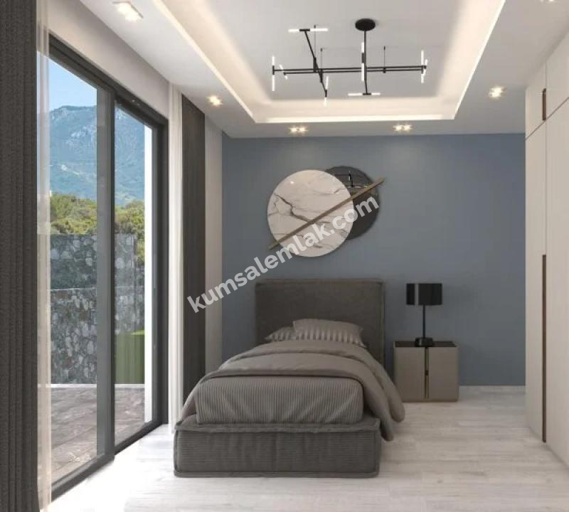 GİRNE ÇATALKÖY BÖLGESİNDE ANAYOL ÜSTÜ ULTRA LÜKS 4+1 TRİPLEX VİLLA 