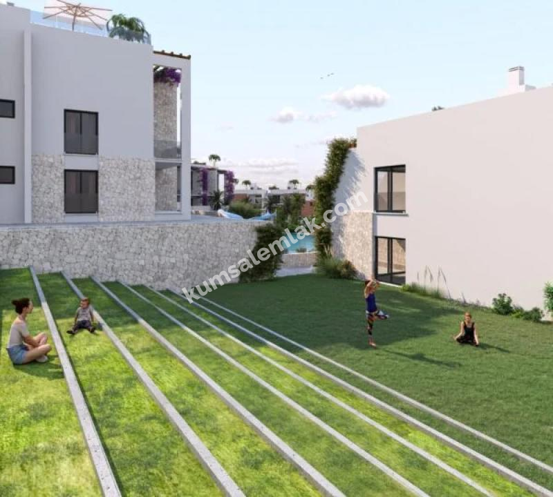 GİRNE BAHÇELİ BÖLGESİNDE ANAYOL ÜSTÜNDE LÜKS SİTE İÇERİSİNDE 1+ 0 STUDİO DAİRELER 