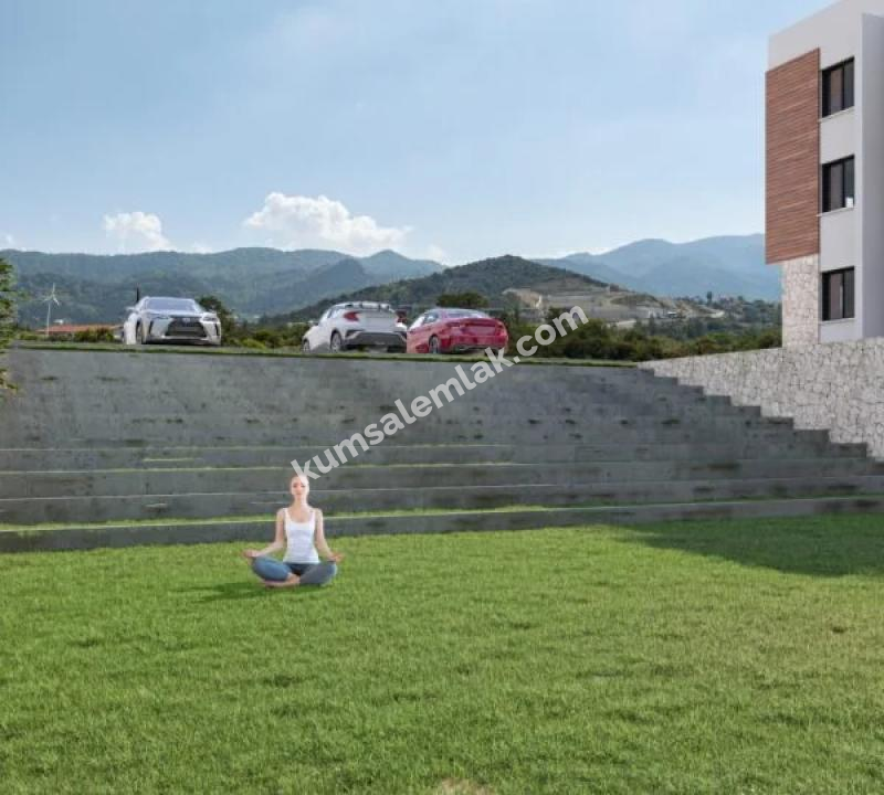 GİRNE BAHÇELİ BÖLGESİNDE ANAYOL ÜSTÜNDE LÜKS SİTE İÇERİSİNDE 1+ 0 STUDİO DAİRELER 