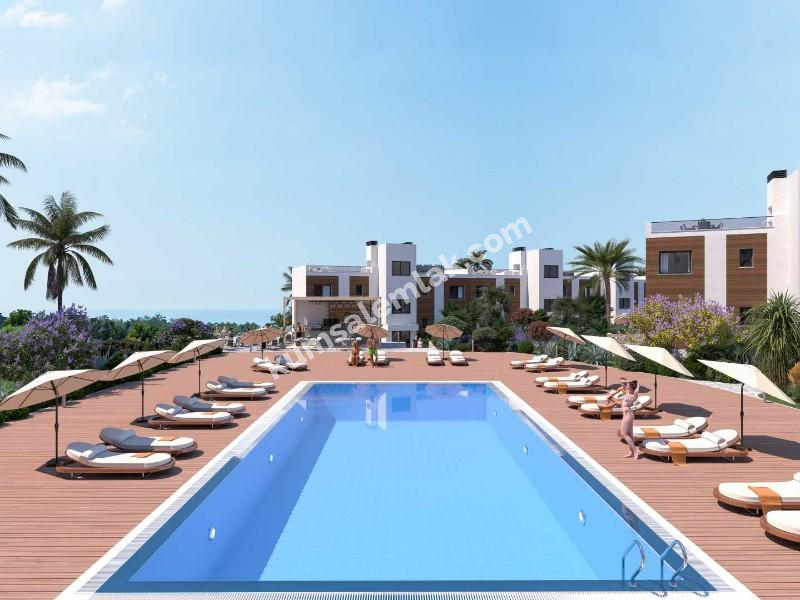 GİRNE KARAAĞAÇ BÖLGESİNDE LÜKS SİTE İÇERİSİNDE 2 + 1 PENTHOUSELAR