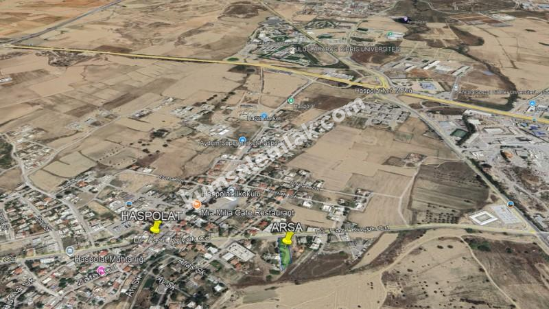 LEFKOŞA HASPOLAT BÖLGESİNDE ANAYOL ÜSTÜ SATILIK ARSA 