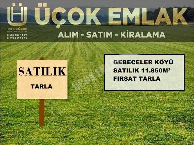 AFYON ÜÇOK EMLAKTAN GEBECELERDE FIRSAT TARLA