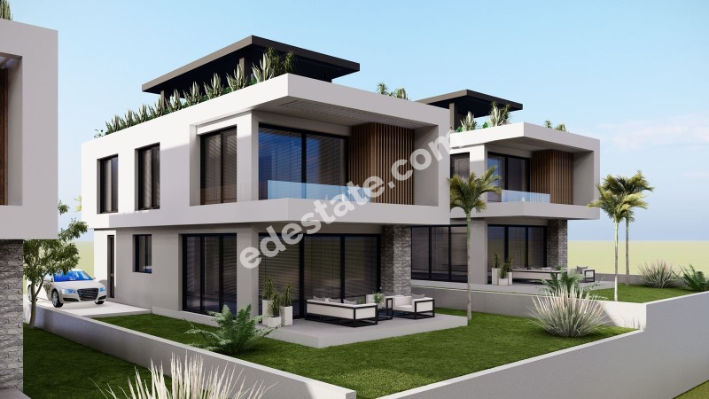 GİRNE ÇATALKÖY'DE SATILIK 3+1 MÜSTAKİL BAHÇELİ VİLLALAR