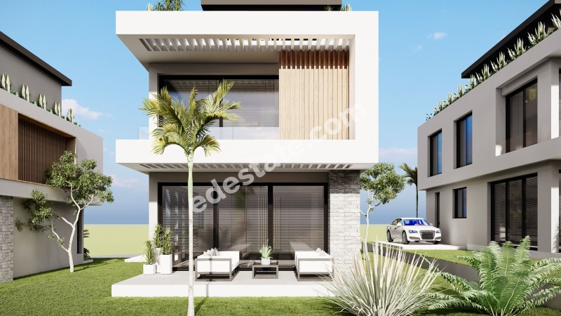 GİRNE ÇATALKÖY'DE SATILIK 3+1 MÜSTAKİL BAHÇELİ VİLLALAR