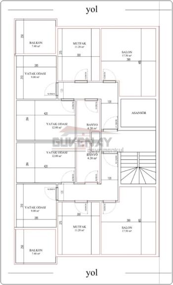 GÜVENAY - ÇORUM CUMA PAZARI KARŞISI BEYTEPE 337 M² 4 KAT ARSA