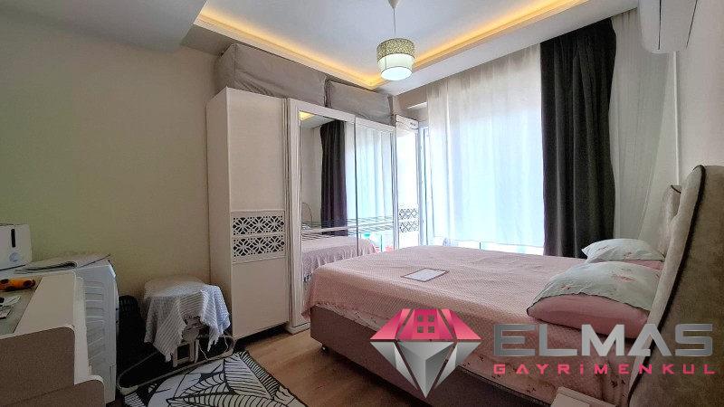 Elmas’tan Davultepe’de Bağımsız Mutfak Deniz Manzaralı 2+1