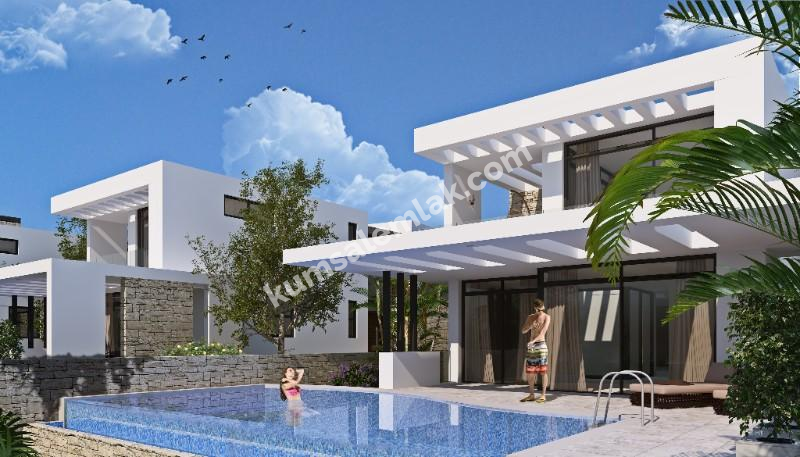 GİRNE ÇATALKÖY BÖLGESİNDE SATILIK 3 + 2 SIFIR VİLLA