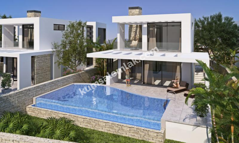 GİRNE ÇATALKÖY BÖLGESİNDE SATILIK 3 + 2 SIFIR VİLLA