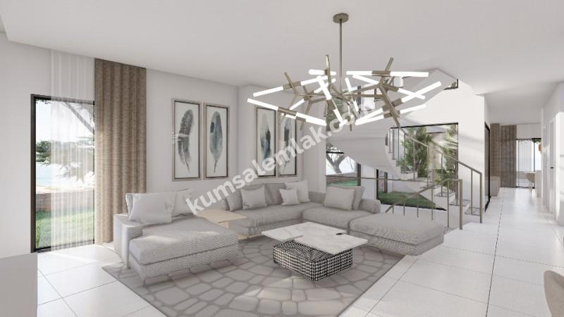 GİRNE ÇATALKÖY BÖLGESİNDE SATILIK 3 + 2 SIFIR VİLLA