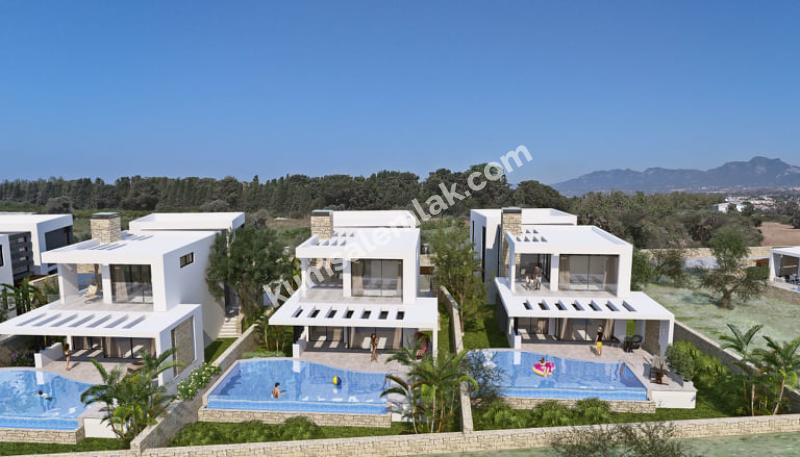GİRNE ÇATALKÖY BÖLGESİNDE SATILIK 3 + 2 SIFIR VİLLA