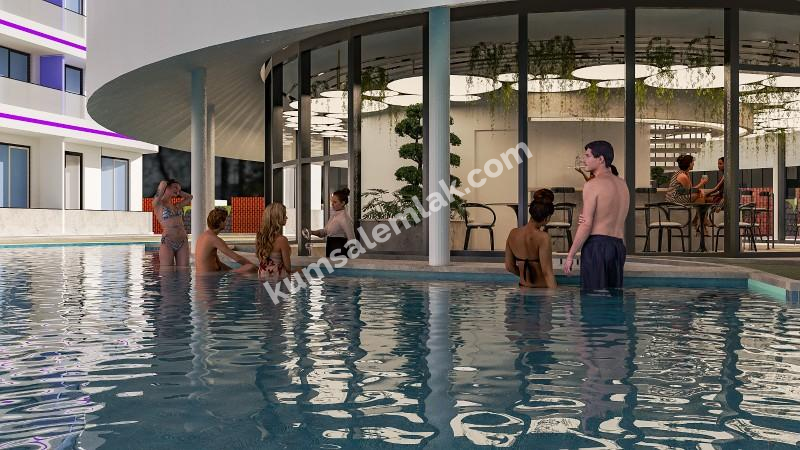 MAĞUSA GEÇİTKALE BÖLGESİNDE LÜKS SİTE İÇERSİNDE SATILIK 1+0 STÜDYO DAİRELER 