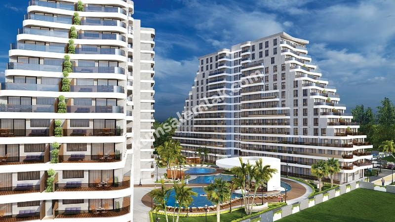 MAĞUSA GEÇİTKALE BÖLGESİNDE LÜKS SİTE İÇERSİNDE SATILIK 2 + 1 DAİRELER