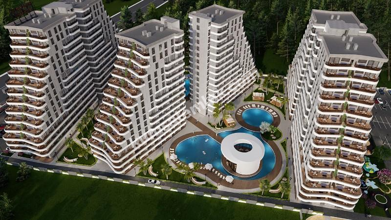 MAĞUSA GEÇİTKALE BÖLGESİNDE LÜKS SİTE İÇERSİNDE SATILIK 2 + 1 DAİRELER