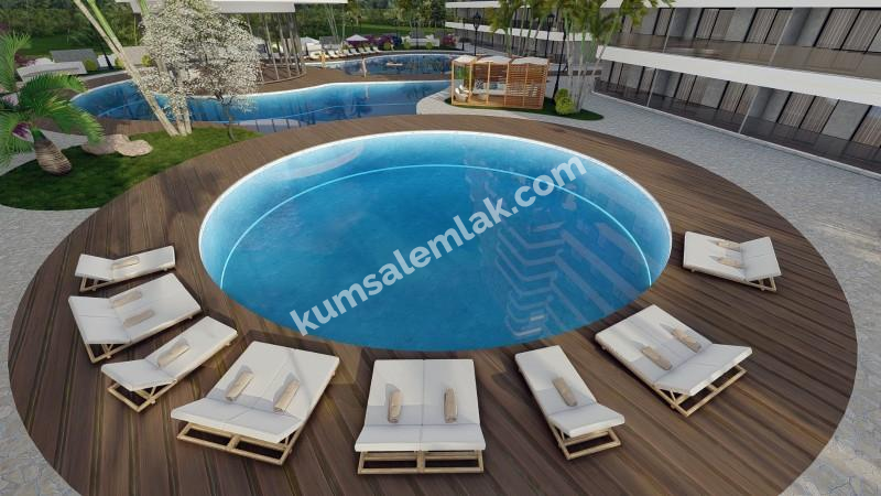 MAĞUSA GEÇİTKALE BÖLGESİNDE LÜKS SİTE İÇERSİNDE SATILIK 2 + 1 DAİRELER