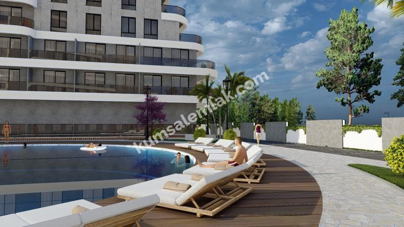 MAĞUSA GEÇİTKALE BÖLGESİNDE LÜKS SİTE İÇERSİNDE SATILIK 2 + 1 DAİRELER