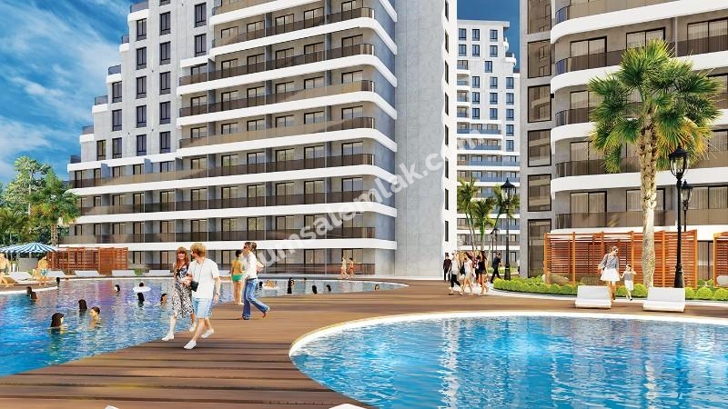MAĞUSA GEÇİTKALE BÖLGESİNDE LÜKS SİTE İÇERSİNDE SATILIK 2 + 1 DAİRELER