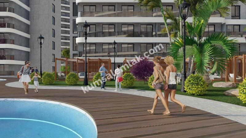 MAĞUSA GEÇİTKALE BÖLGESİNDE LÜKS SİTE İÇERSİNDE SATILIK 2 + 1 DAİRELER