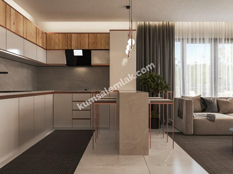 MAĞUSA GEÇİTKALE BÖLGESİNDE LÜKS SİTE İÇERSİNDE SATILIK 2 + 1 DAİRELER