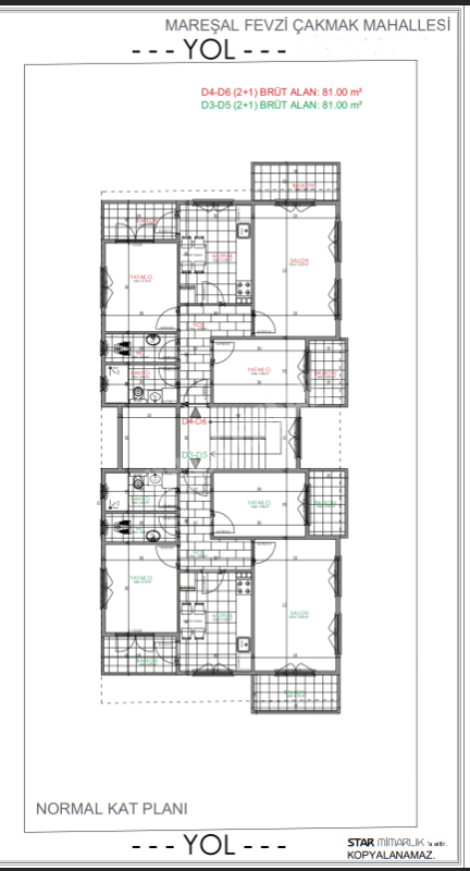 AFYON ÜÇOK EMLAKTAN MAREŞEL F ÇAKMAK MAH SATILIK 2+1 SIFIR TOPRAKTAN DAİRELER 