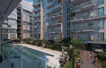 Kıbrıs Lefkoşa Minareliköy de Havuzlu Sitede Satılık Ödeme Planlı 1+1 Daireler