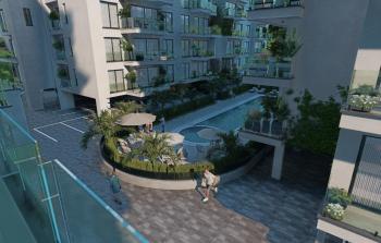 Kıbrıs Lefkoşa Minareliköy de Havuzlu Sitede Satılık Ödeme Planlı 1+1 Daireler